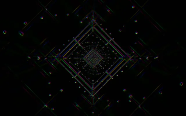 16:10 Macbook 60fps Neon Tunnel Screensaver - Spiraling Diamond Vortex VJ Loop