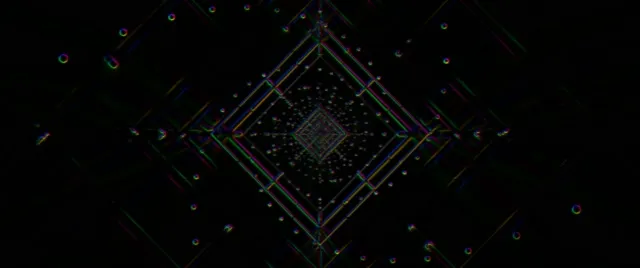 Neon Tunnel Rotating Diamond Grid 60fps Screensaver 2.39:1