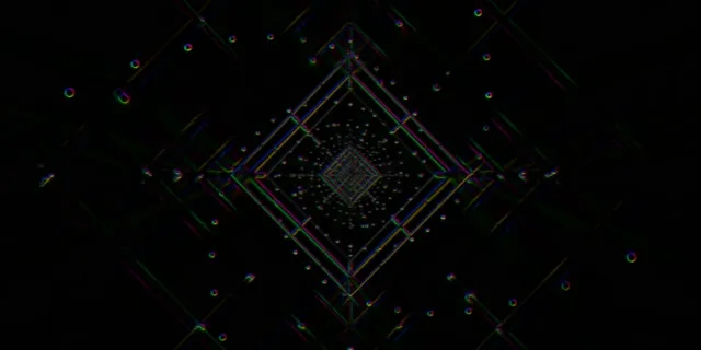 Neon Tunnel Spiraling Diamond Vortex 2:1 Univisium 60fps Screensaver VJ Loop