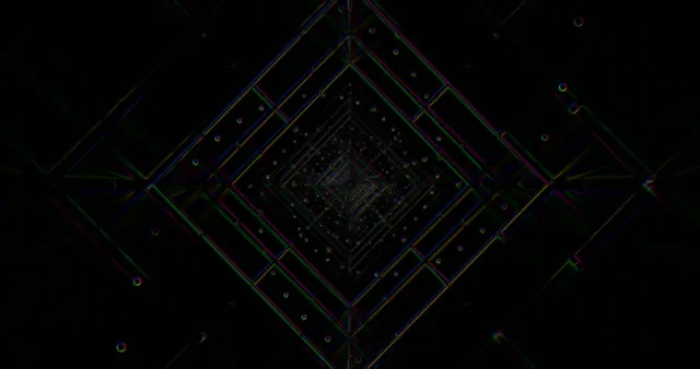 Neon Tunnel Screensaver 4K UHD 60FPS VJ Loop Geometric Lights