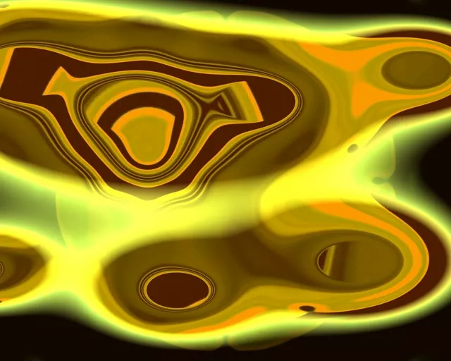 5:4 Industrial Neon Tunnel Golden Spiral VJ Loop 60fps Screensaver