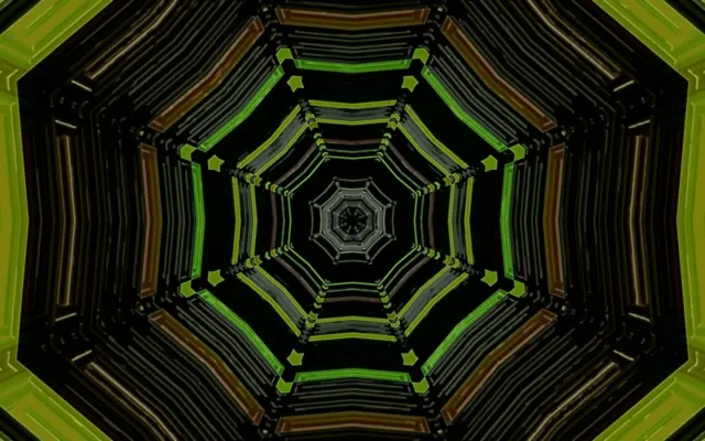 Неон Тунел VJ Loop 16:10 MacBook 60fps Screensaver Геометриски Вортекс