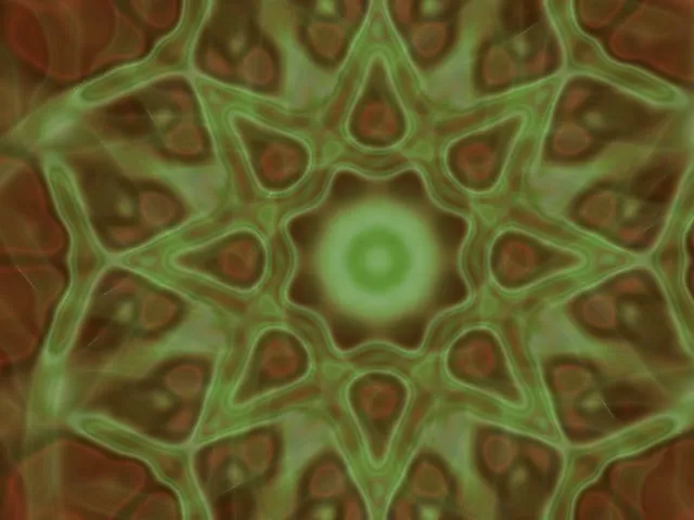 Hypnotic Green Neon Tunnel Kaleidoscope VJ Loop 60fps 4:3 Classic Screensaver