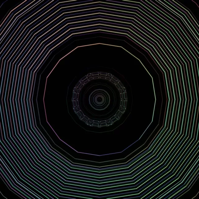 Neon Tunnel Octagon Vortex 1:1 Square 60fps Screensaver VJ Loop