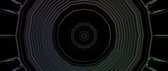 Neon Tunnel Octagonal Vortex | 21:9 Ultrawide 60fps VJ Loop Screensaver