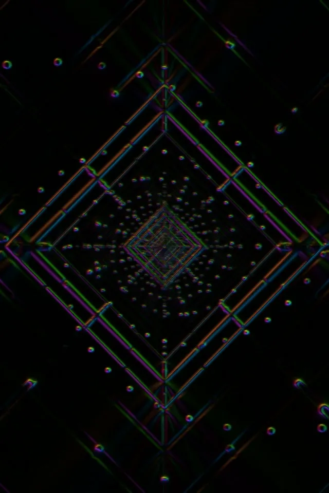 Neon Tunnel Diamond Vortex VJ Loop 2:3 Portrait 60fps Screensaver