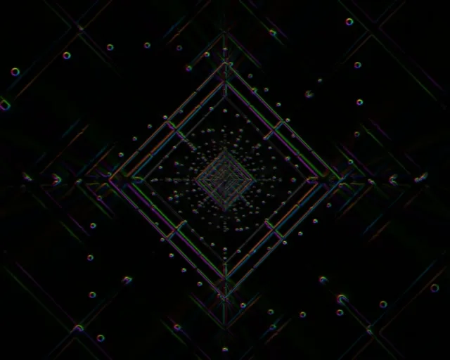 5:4 Industrial Neon Tunnel VJ Loop 60fps Screensaver Spiraling Diamond Vortex