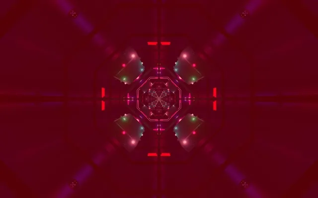 Neon Tunnel Ottekant Vj Loop 60fps 16:10 Macbook Pauseskærm