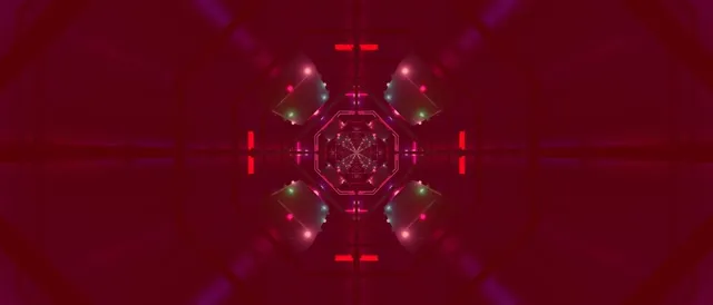 Neon Tunnel Octagon Vortex VJ Loop 21:9 Ultrawide 60fps Screensaver