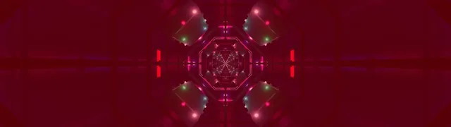 Túnel de Neó Octàgon Vòrtex VJLoops 60fps 32:9 Super Ultraample Protector de Pantalla