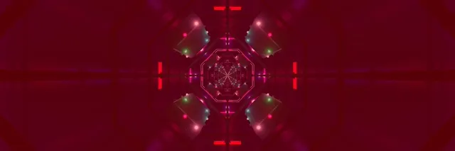 อุโมงค์นีออน Octagon Vortex VJLoops 3:1 Triple Wide 60fps สกรีนเซฟเวอร์