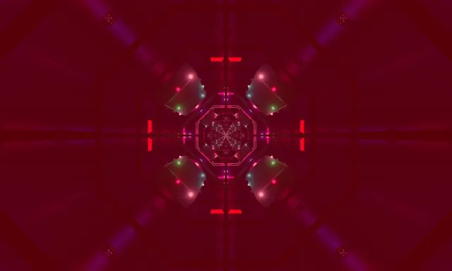 نفق النيون المثمن دوامة VJ Loop 5:3 عريض 60fps حافظة الشاشة