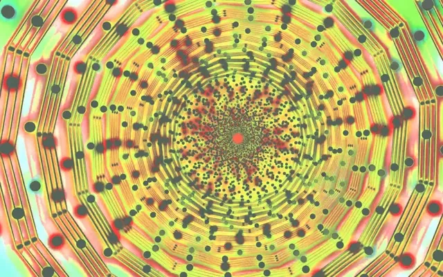 Tunel Neon Punct Spirală VJLoops 60fps 16:10 MacBook Screensaver