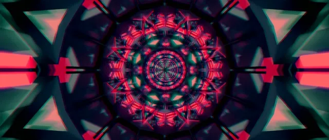 Neon Tunnel Kaleidoscope Vj Loop 21:9 Ultrawide 60fps Screensaver