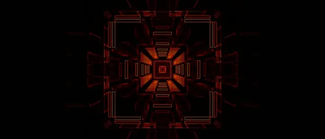 Red Neon Tunnel VJ Loop 21:9 Ultrawide 60fps Screensaver Motion