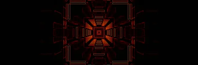 Red Neon Tunnel Vortex 3:1 Triple Wide 60fps Screensaver VJ Loop