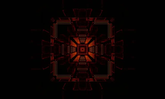 Red Neon Tunnel Kaleidoscope 5:3 Wide 60fps VJ Loop Screensaver