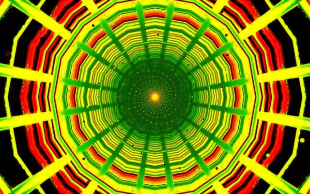 16:10 Macbook Neon Tunnel Screensaver 60fps Pulsating Concentric Circles VJ Loop