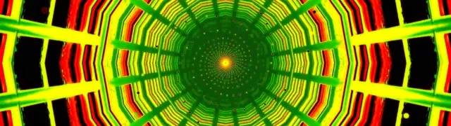 32:9 Ultrawide Neon Tunnel Screensaver - 60fps Red Yellow Vortex Loop