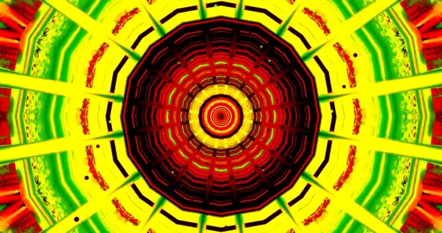 Neon Tunnel Screensaver 4K UHD 60fps VJ Loop Red Yellow Green