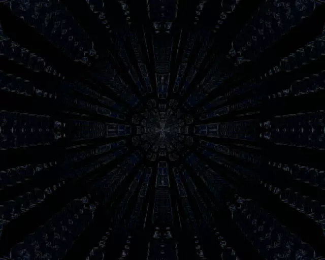 5:4 Industrial Neon Tunnel Radial Vortex VJ Loop 60fps Screensaver