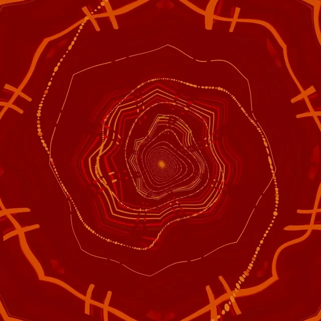 تونل نئون هشت ضلعی گرداب VJLoops 1:1 مربع 60fps محافظ صفحه