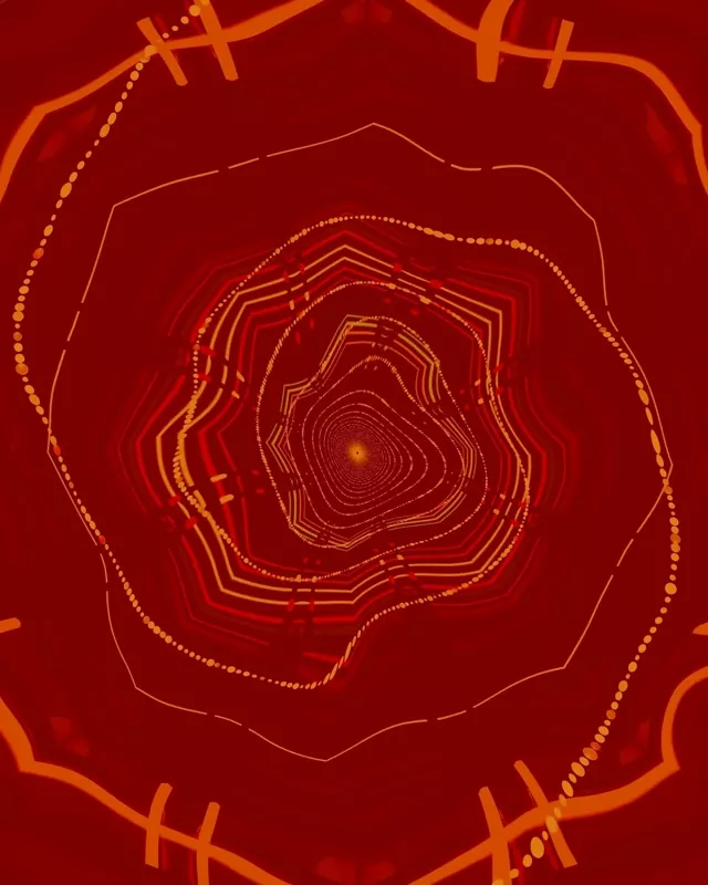 Tunnel Neon Vortice Poligono Spirale VJ Loop 60fps 4:5 Instagram Screensaver