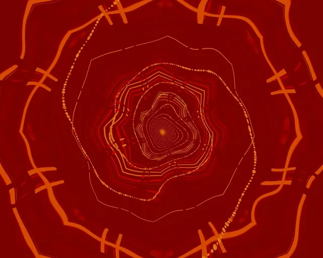 Neonowy Tunel Wirujący Ośmiokątny Wir Vj Loop 5:4 Industrial 60fps Wygaszacz