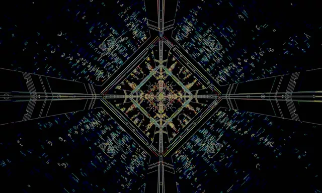 ネオントンネル スクリーンセーバー 5:3 ワイド 60fps VJ Loop PCラップトップ ブルーフラクタル