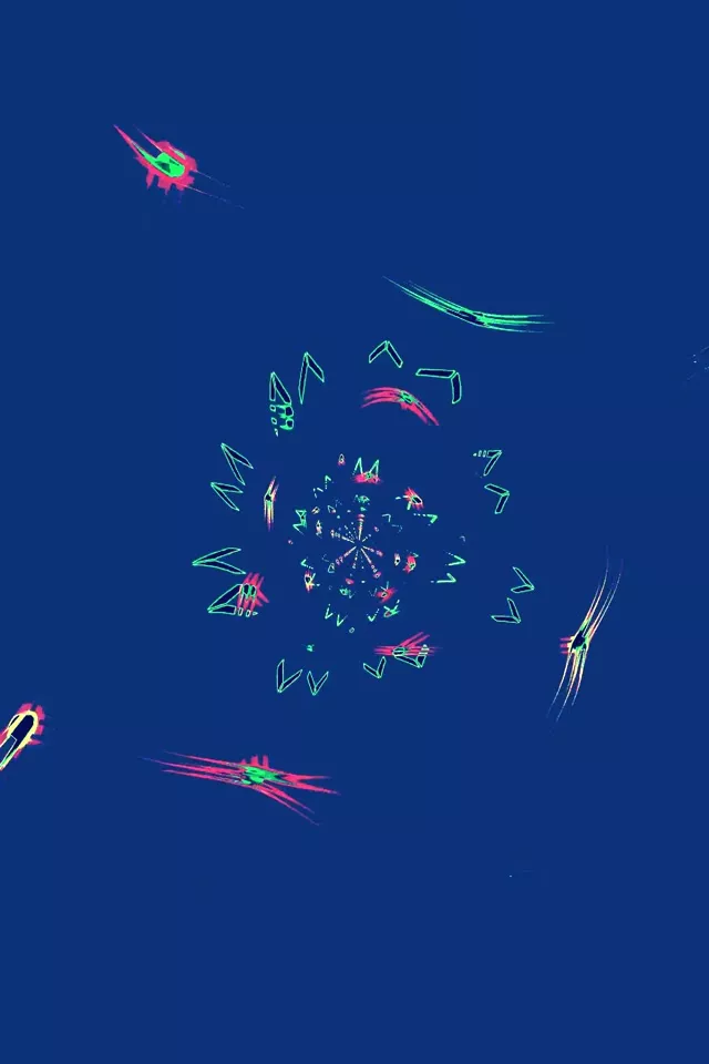 ネオントンネル スクリーンセーバー 60fps 2:3 フォトポートレート ブルー VJLoops