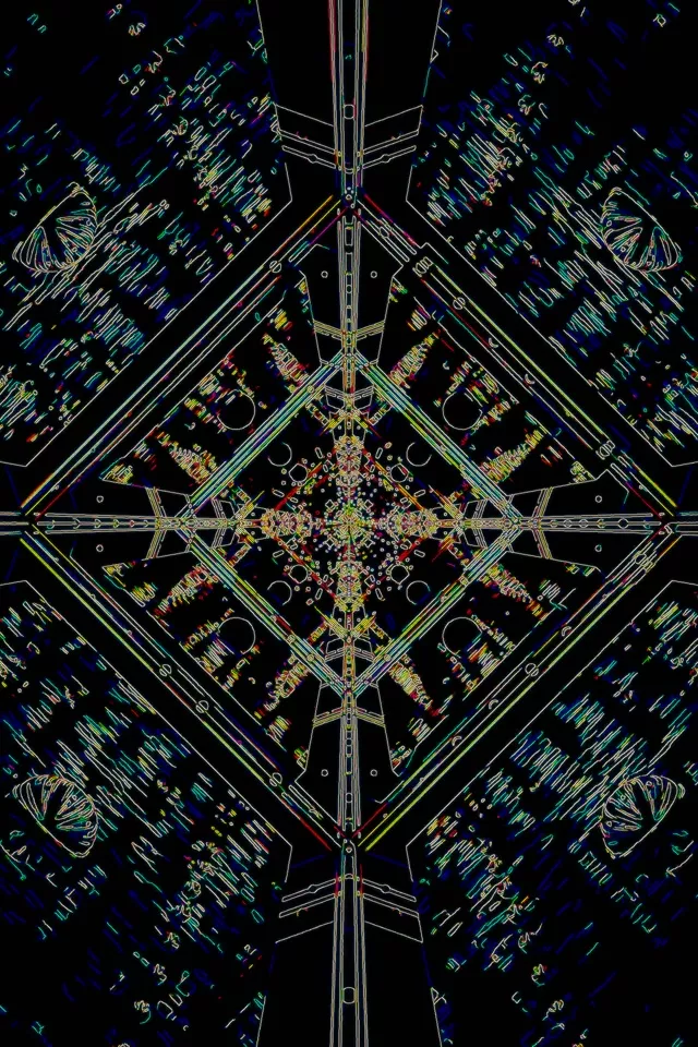 Neon Tunnel Screensaver 60fps 2:3 photo portrait VJ Loop PC Laptop