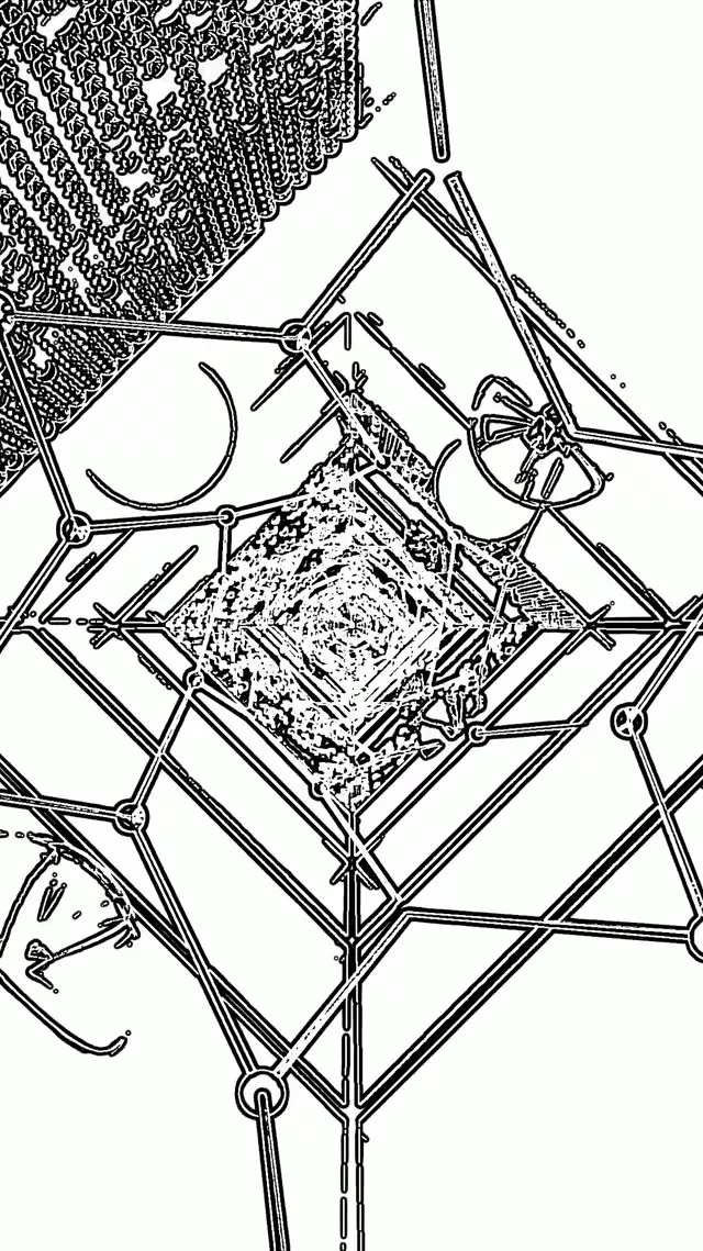 Neon Tunnel Bildschirmschoner 60fps 9:16 Reels VJ Loop PC Laptop Geometrisch Weiß