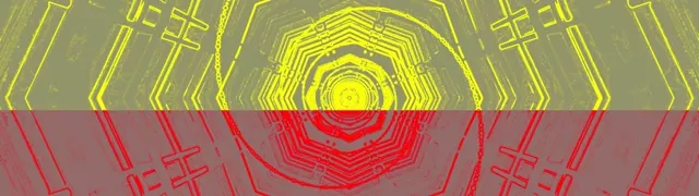 تونل نئون فیروزه‌ای سبز هشت‌ضلعی VJLoops 60fps 32:9 فوق عریض محافظ صفحه