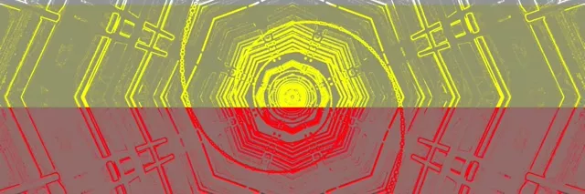 Neon Tunnel Sci-Fi Hexagon VJ Loop 3:1 Triple Wide 60fps Screensaver