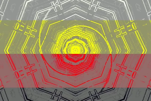 네온 터널 청록 초록 오각형 소용돌이 VJLoops 3:2 Surface 60fps 화면보호기