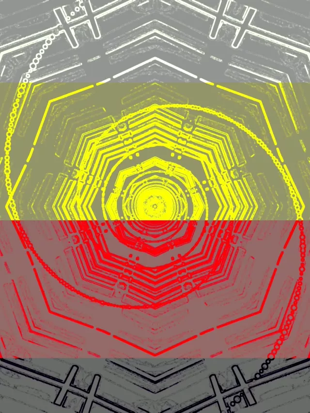 Neonový Tunel Pětiúhelník Vortex Vj Loop 60fps Spořič Obrazovky 3:4 iPad Portrait