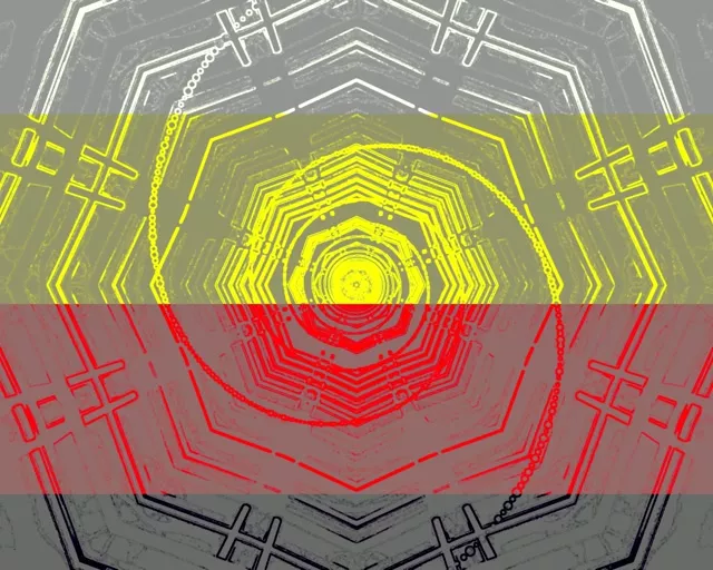 Túnel de Neón Vórtice Pentágono Cian Verde Vj Loop 60fps 5:4 Industrial Protector de Pantalla