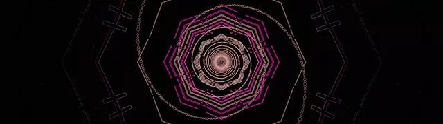 Túnel de Neó Octàgon Vòrtex VJLoops 60fps 32:9 Super Ultraample Protector de Pantalla
