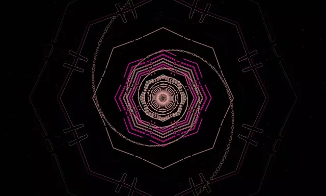 Túnel Neón Octógono Vórtice VJ Loop 5:3 Ancho 60fps Protector de Pantalla