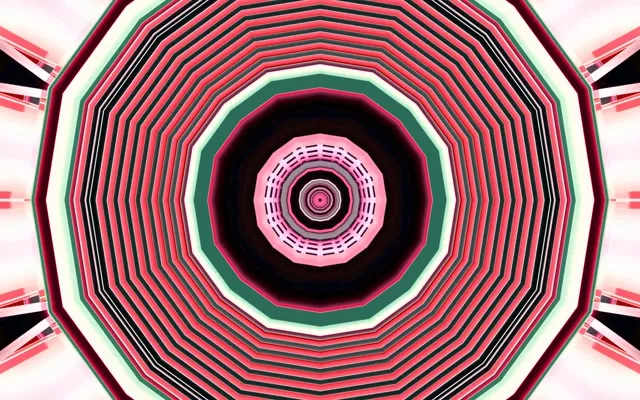Neon Tunnel Octagon Vortex VJ Loop 16:10 MacBook 60fps Screensaver