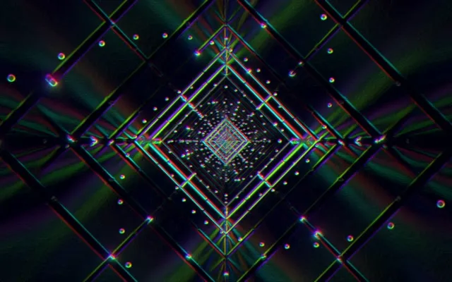 Neon Tunnel Pulsating Diamond Vortex VJ Loop 16:10 Macbook 60fps Screensaver