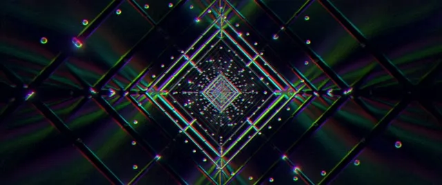 Neon Tunnel Diamond Vortex VJ Loop 2.39:1 Cinemascope 60fps Screensaver