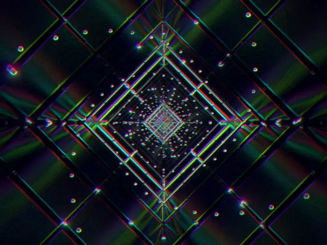 Neon Tunnel Diamond Vortex VJ Loop 4:3 Classic 60fps Screensaver