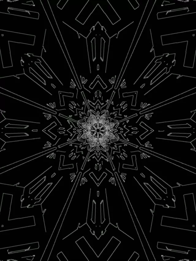 Kaleidoscope Neon Tunnel 3:4 iPad Portrait 60fps VJ Loop Screensaver
