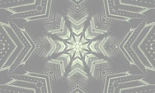 네온 터널 눈송이 그레이 스타 화면보호기 5:3 와이드 60fps VJ Loop