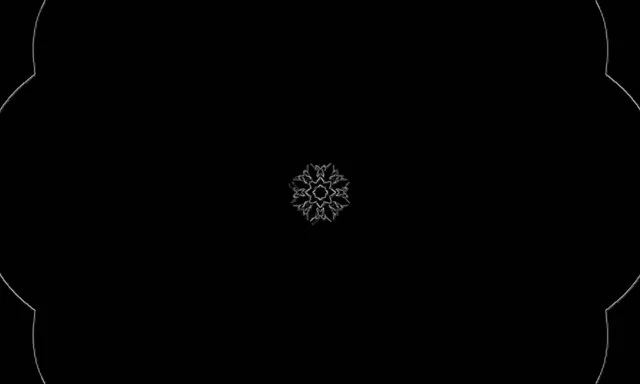 نفق نيون ندفة ثلجية مندالا VJ Loop 5:3 عريض 60fps حافظة شاشة