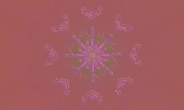 Neonowy Tunel Płatek Śniegu Różowy 5:3 wide 60fps Wygaszacz VJ Loop