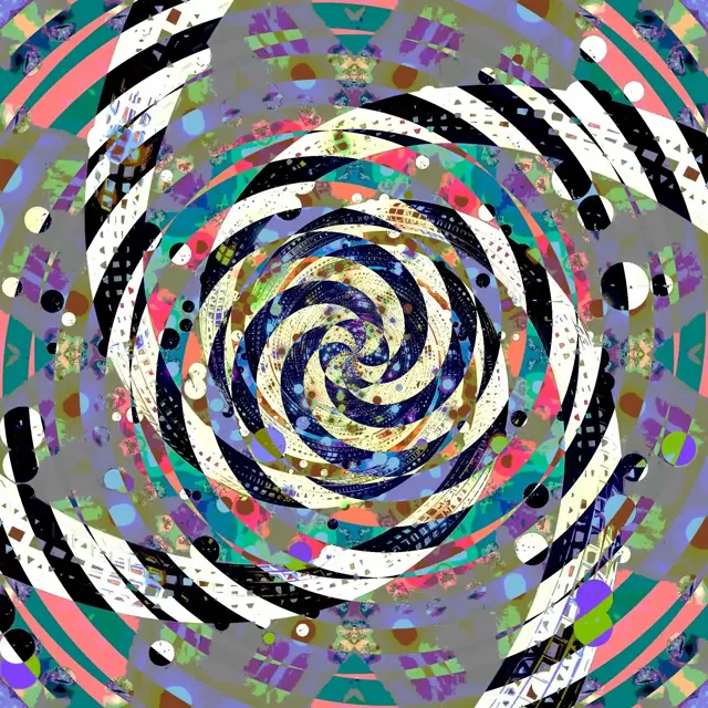 Neon Tunnel Spiral Kaleidoscope Vortex VJ Loop 1:1 Square 60fps Screensaver