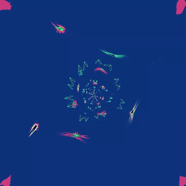 Neon Tunnel Spiral Pink Green 1:1 Square 60fps Screensaver VJ Loop