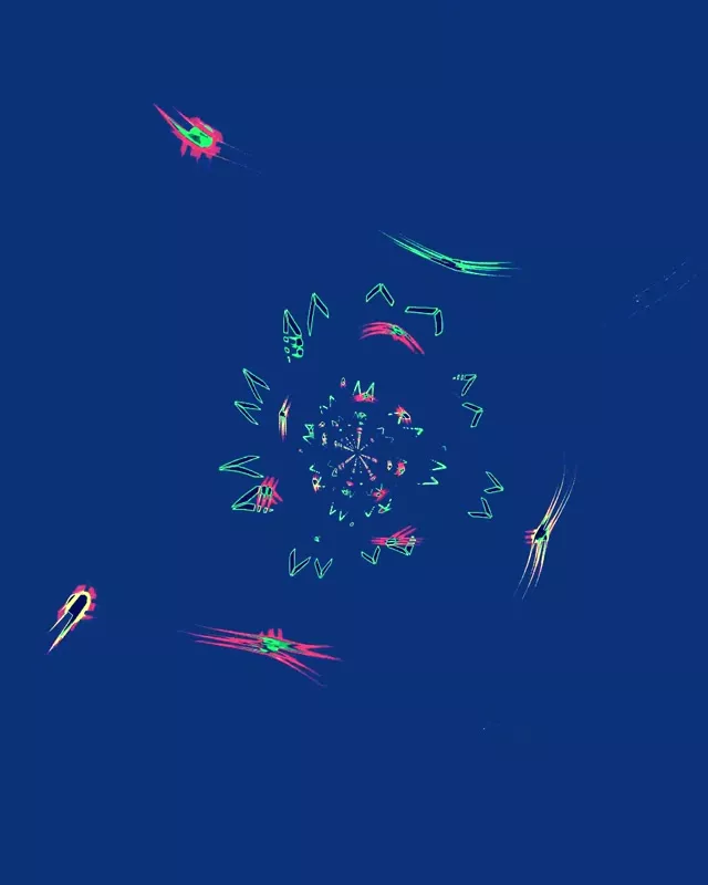 Túnel Neón Espiral Rosa Verde protector de pantalla pc 60fps Vj loop 4:5 instagram